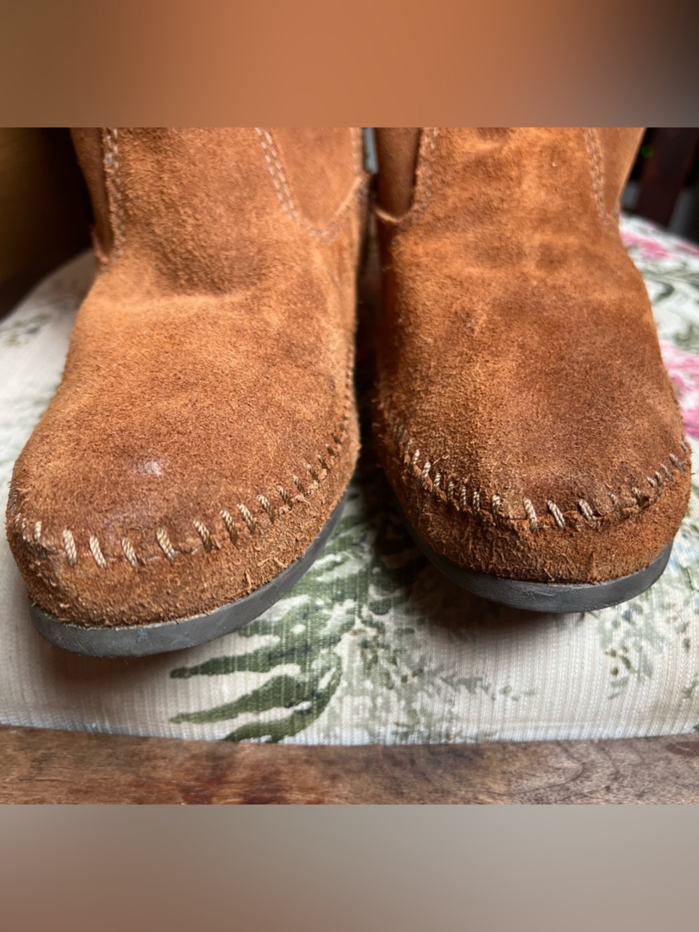 Minnetonka Brown Suede Fringe Boots - Picture 6 of 8